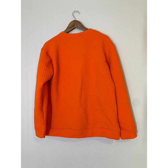 Champion Clemson Tigers Quilted Orange Crewneck Long Sleeve Shirt Womens Sz S - Picture 5 of 11